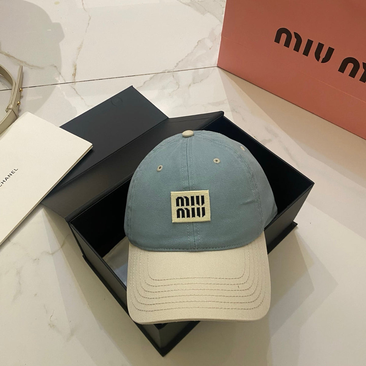 Miu Miu Color-Block Baseball Cap